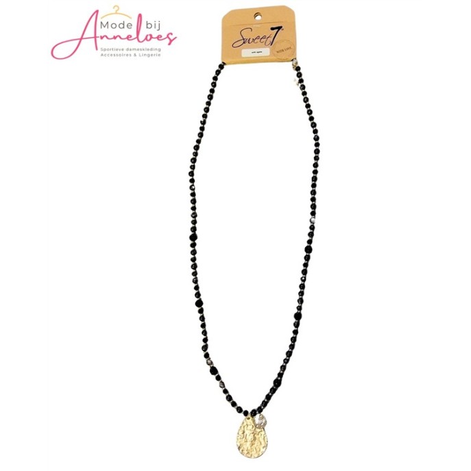 Sweet7 Ketting lang hanger 101208602 Zwart Sweet7 Ketting lang hanger 101208602 Zwart
